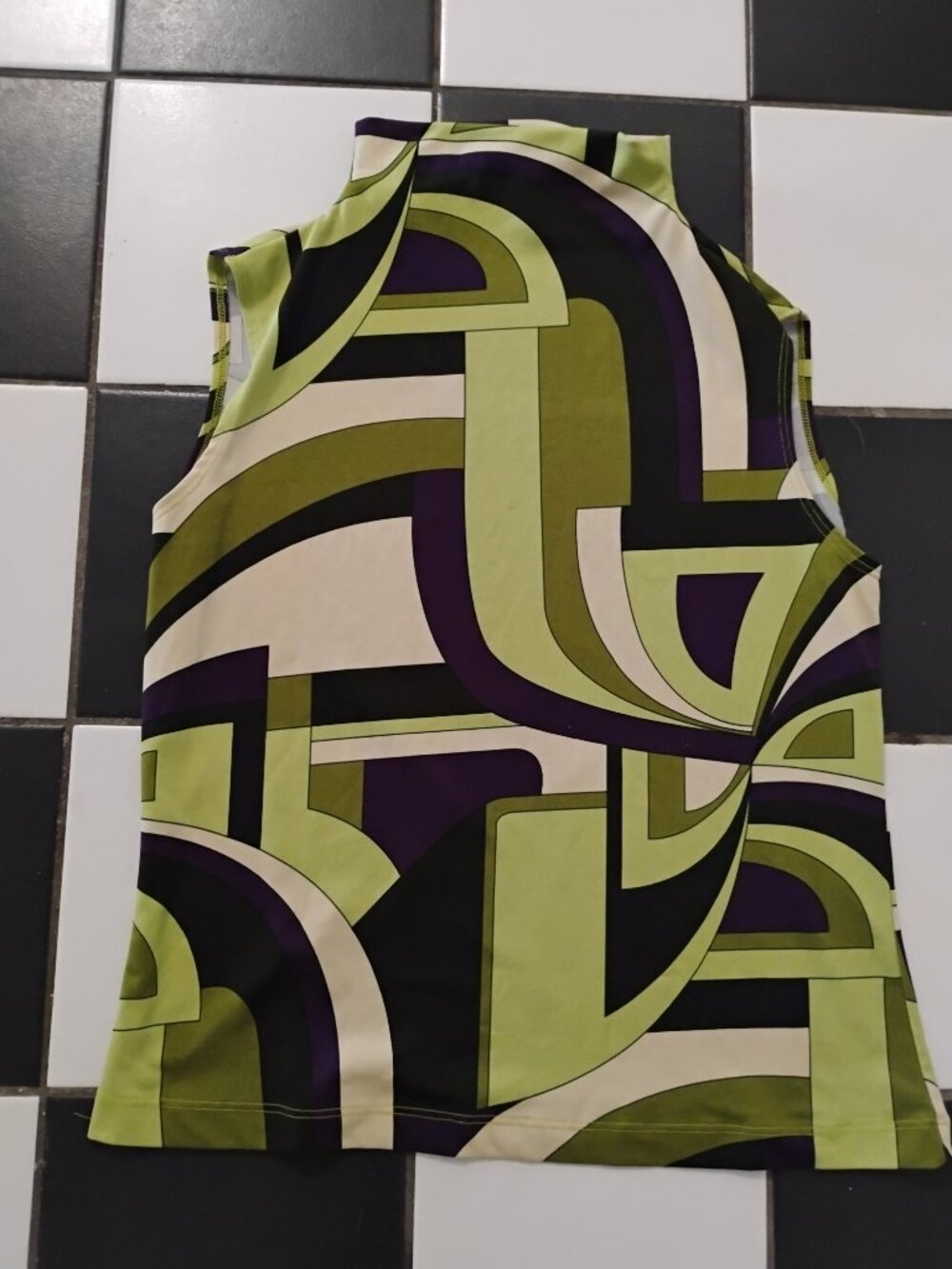 SOLD-Abstract Top 💚 🖤 🤎 - Picture 5 of 5